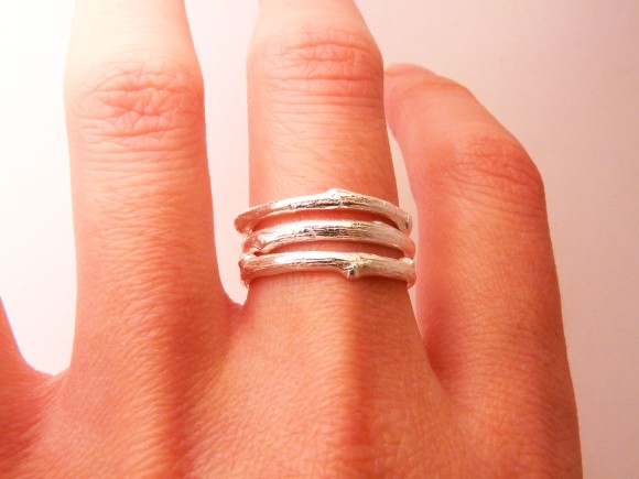 Twig Stacking Rings by Blue Dot Jewelry
