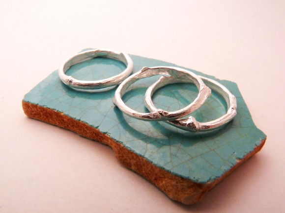 Twig Stacking Rings by Blue Dot Jewelry